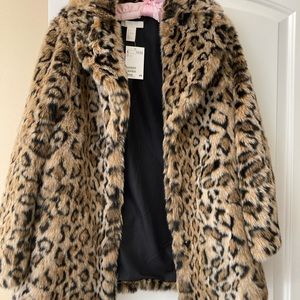 H&M leopard print coat